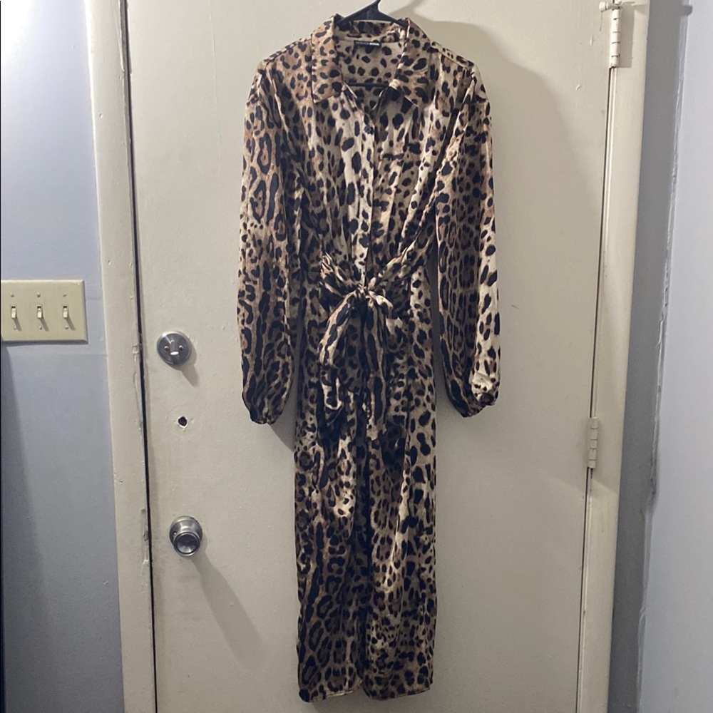 Brown Leopard Dress